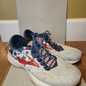 Brooks Men's Patriotic Athletic Shoes - Red, Blue, White